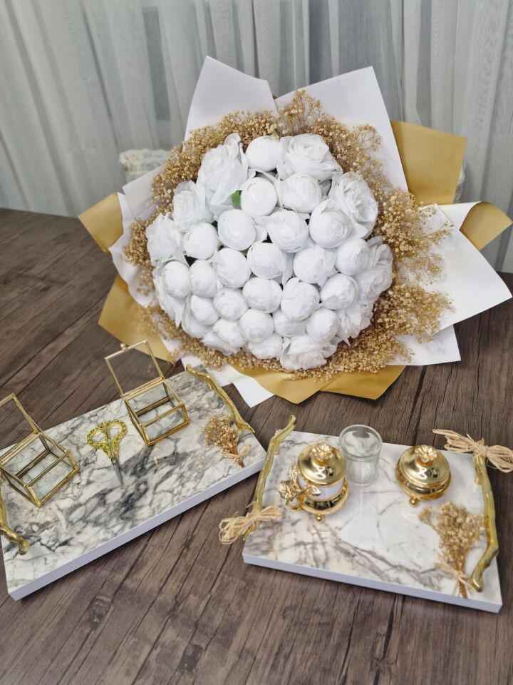 İSTEME ÇİÇEĞİ VE SÖZ NİŞAN TEPSİSİ