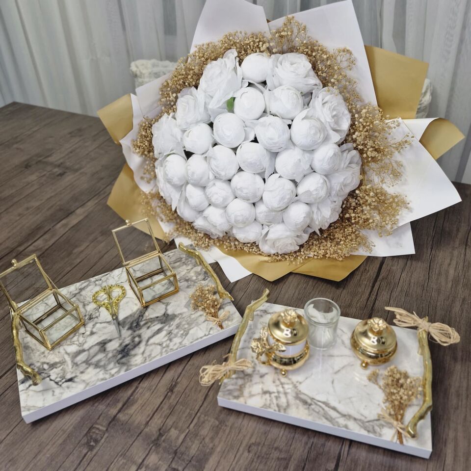 İSTEME ÇİÇEĞİ VE SÖZ NİŞAN TEPSİSİ