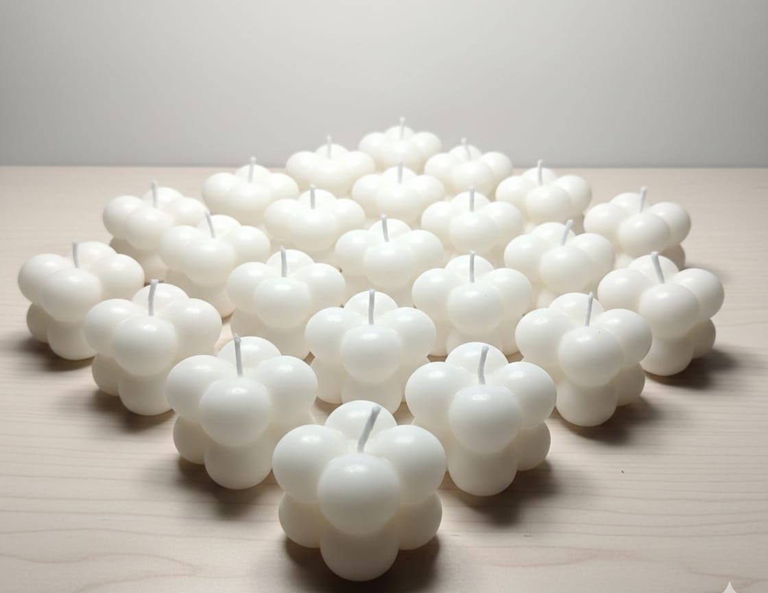 25 ADET MİKA KUTU BUBBLE MUM