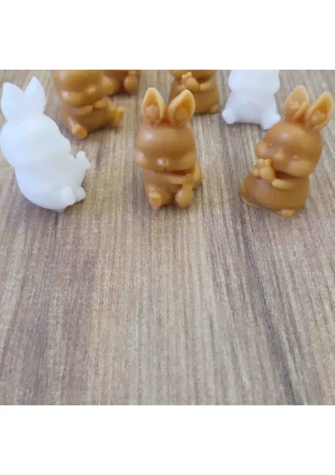 Sabrina Organizasyon 25 adet Asetat Kutu Kokulu Mum Tavşan Figürü